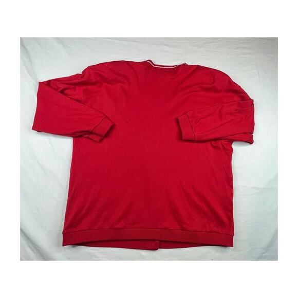 Vintage Catalina Sweatshirt Womens Large Red Button Up Cardigan Long Sleeve Y2K - Picture 9 of 13